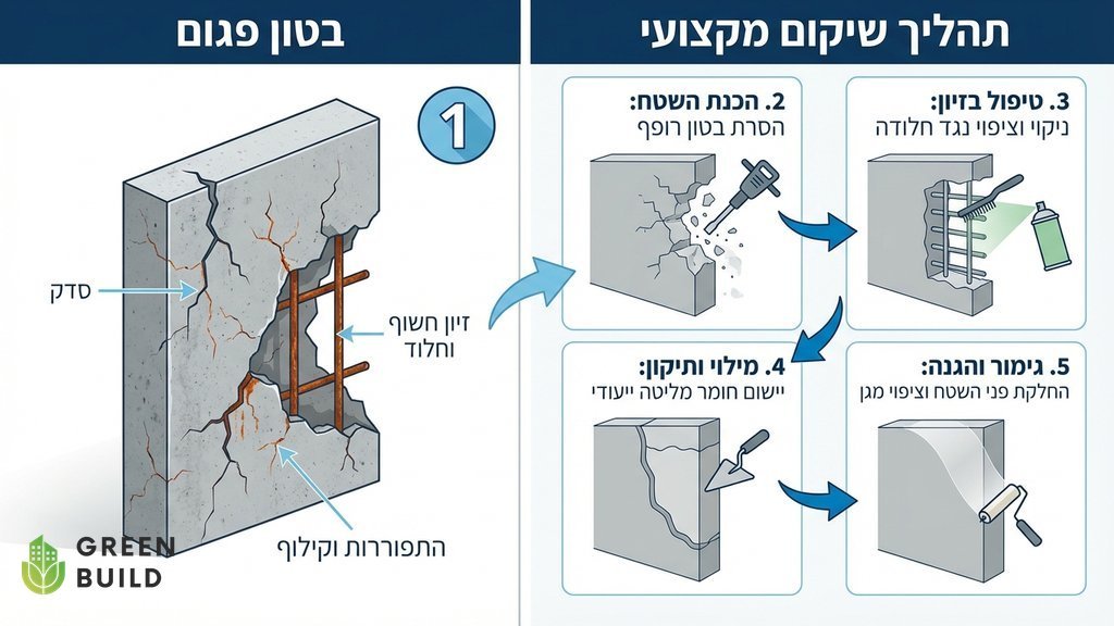 עבודות שיקום וחיזוק מעטפת מבנה